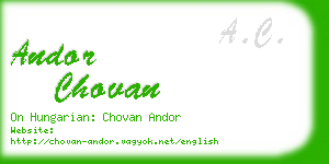 andor chovan business card